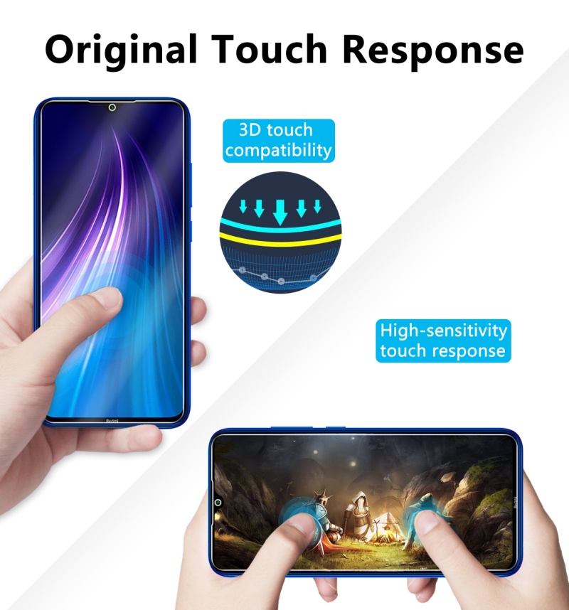 Enkay 2pcs 9H 0.26mm 2.5D Curved Anti-explosion Tempered Glass Screen Protector for Xiaomi Redmi Note 8 2021 Non-original