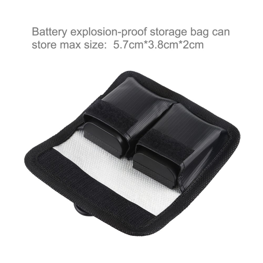 PULUZ Lithium Battery Explosion-proof Safety Protection Storage Bag with Carabiner for GoPro / DJI OSMO ACTION Camera Battery - Photo: 4