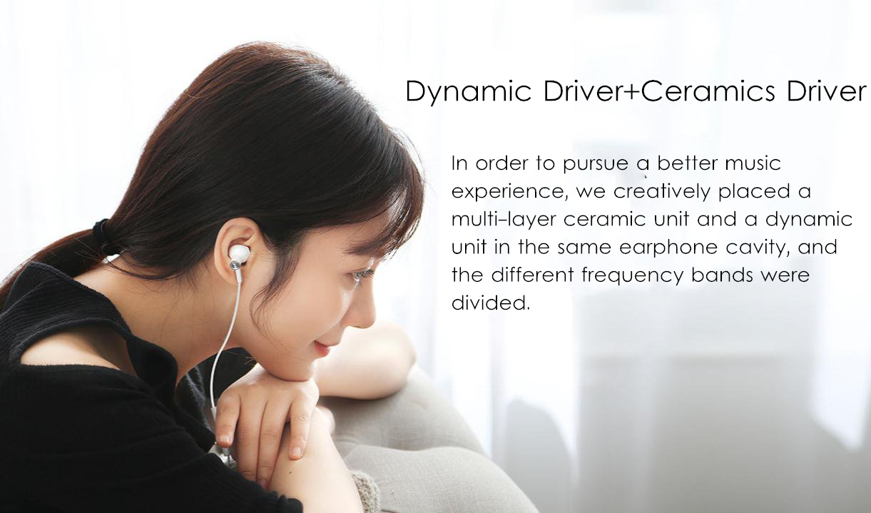 Original Xiaomi Type-C Earphone Dynamic Driver Ceramics Driver Wired Headphone with Mic