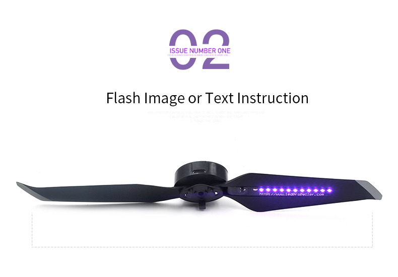 8743 Purple LED Flash Word Propeller Programmable Rechargeable Props Blade for DJI Mavic 2 Pro/Zoom Drone - Photo: 6