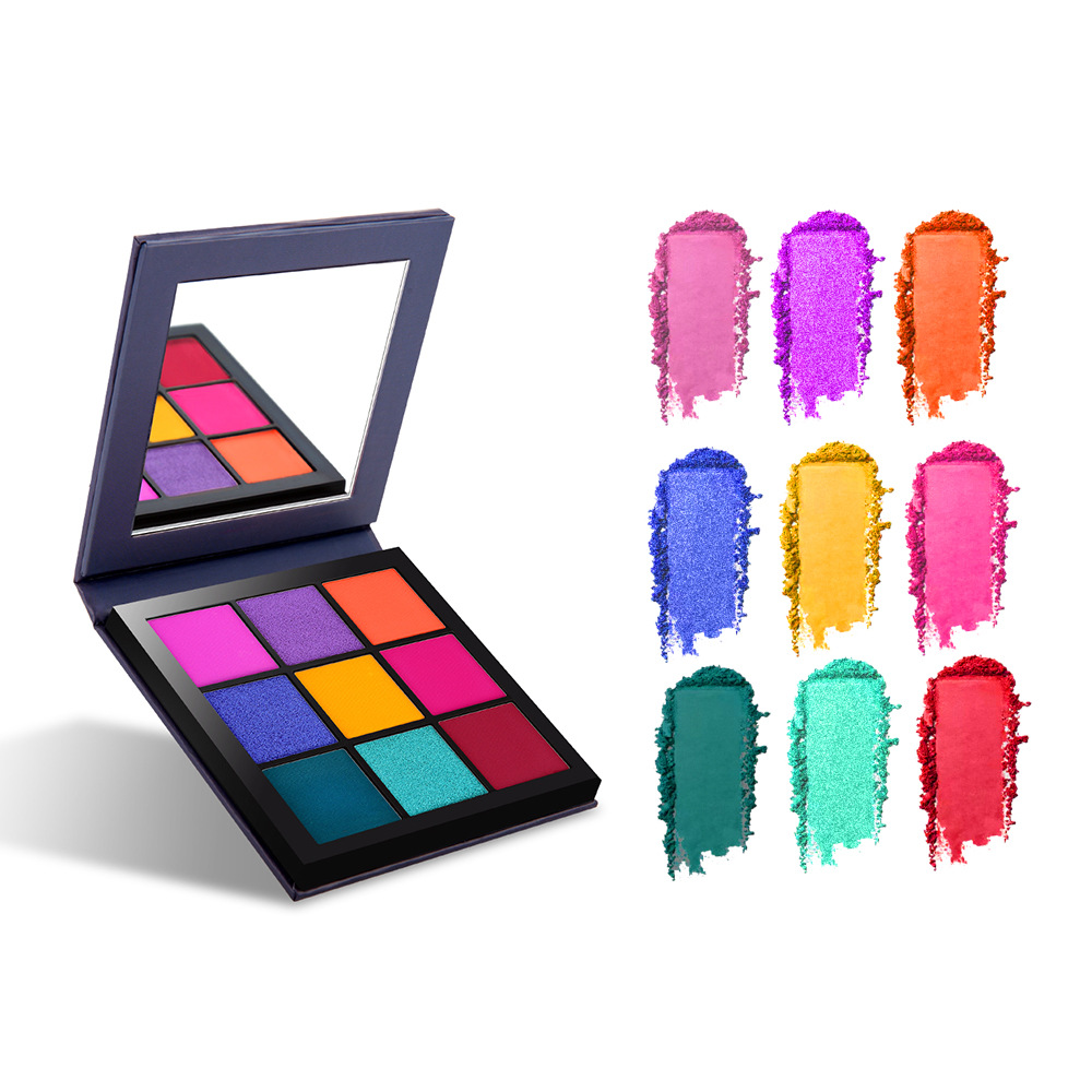 MIAOOL New 4 Style Eyeshadow Makeup Pallete With Mirror Glitter Matte Eye Shadow Highly Pigmented Nude Shinning Pressed Eyeshadow