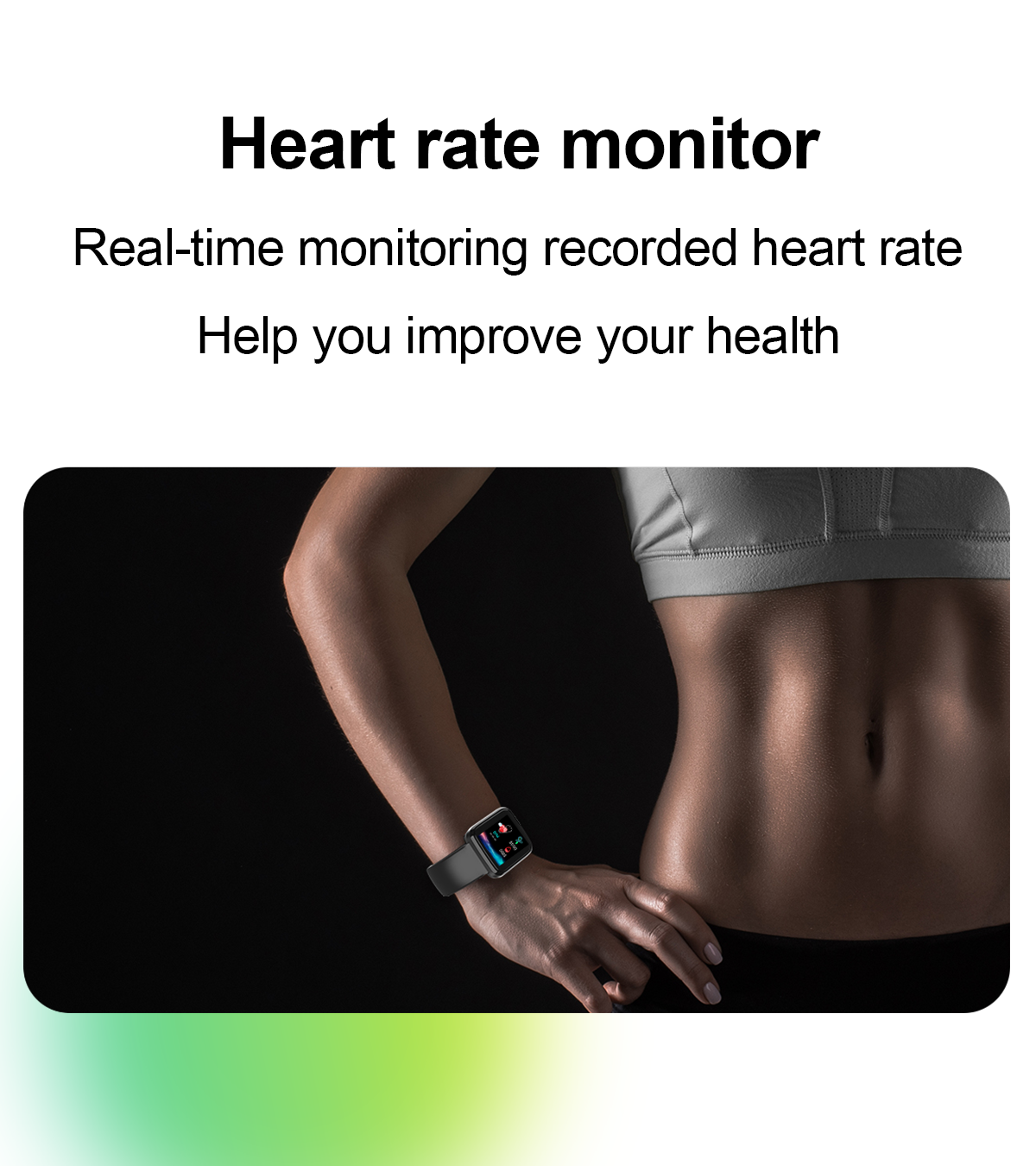 SENSFIT ME1049 IP67 Wristband Heart Rate Monitor Music Control Weather Display Smart Watch