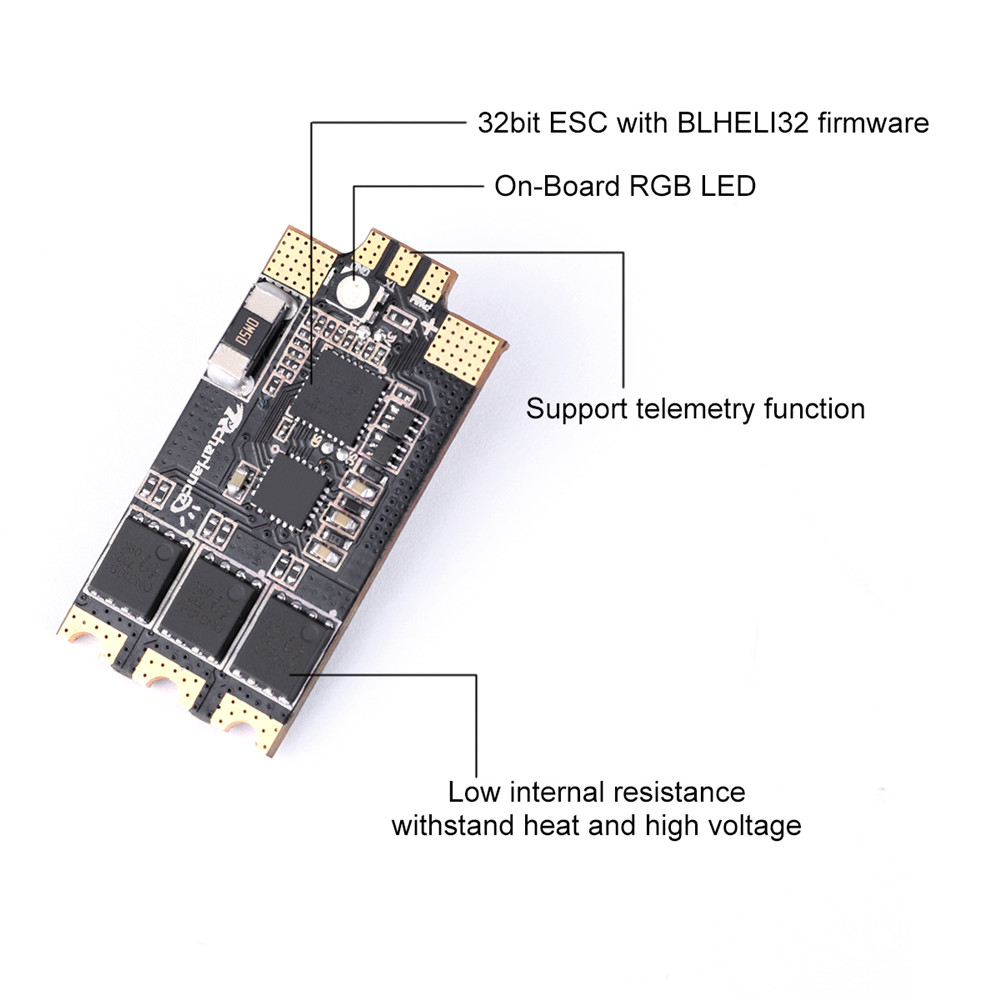4 PCS Razor32 V2 35A BL_32 3-6S DShot1200 Brushless ESC w/ RGB LED & Current Sensor for RC Drone - Photo: 3