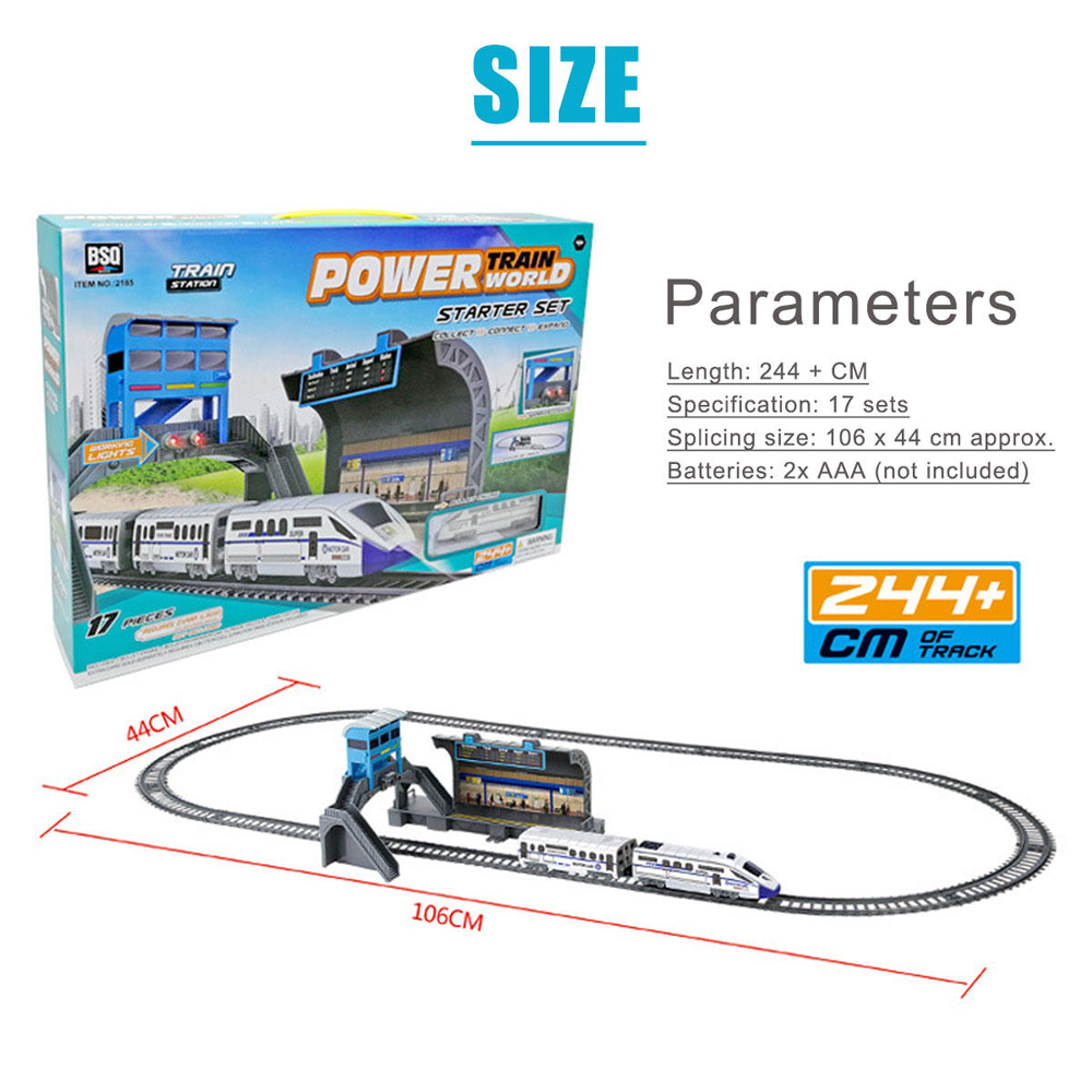 Electric Powerful Assembly Train Track Toys with Light for Kids Gift - Photo: 9
