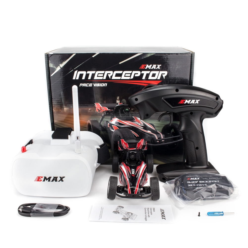EMAX Interceptor 1/24 2.4G RWD FPV RC Car with Goggles Full Proportional Control RTR Model  - Photo: 10
