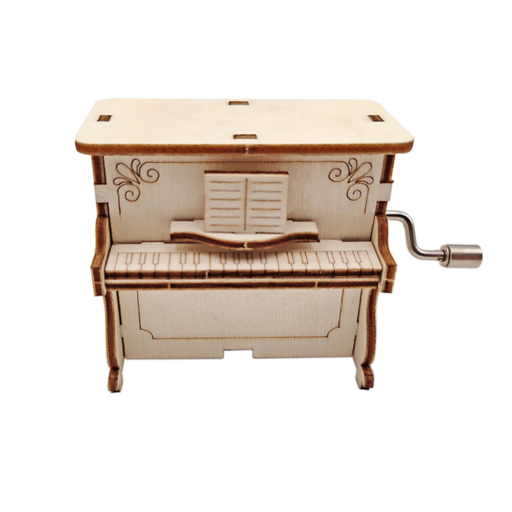 DIY Hand-assembled Music Box Creative Piano Hand-operated Music Box for Children - Photo: 5