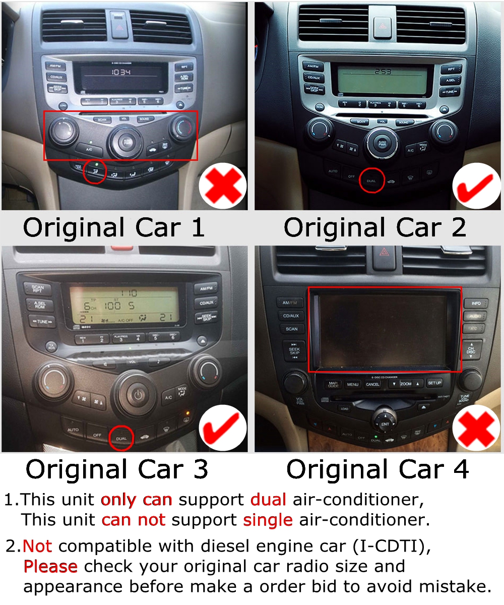 YUEHOO 10.1 Inch 2 DIN for Android 8.0 Car Stereo 2+32G Quad Core MP5 Player GPS WIFI 4G AM RDS Radio for Honda Accord 2003-2007