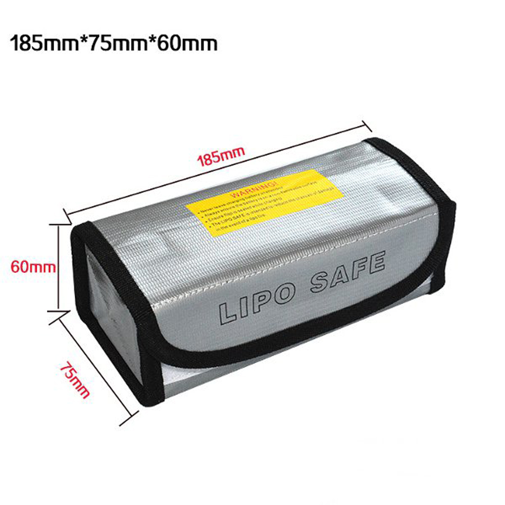 2pcs 185x75x60mm Lipo Battery Portable Fireproof Explosion Proof Safety Bag - Photo: 2