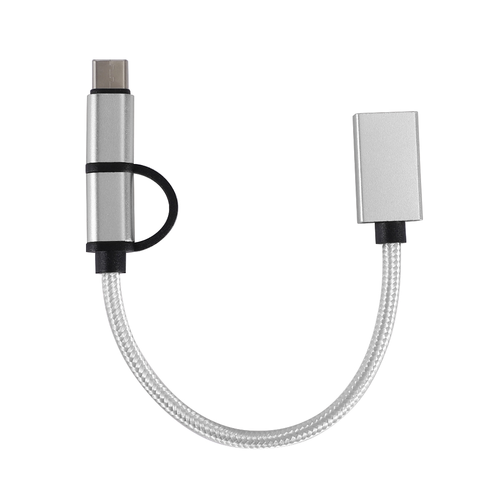 Bakeey 2in1 OTG Type-C Micro USB Data Cable for Samsung S10 9 Note8 LG HUAWEI
