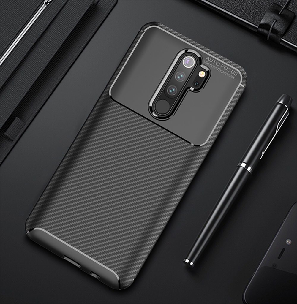 For Xiaomi Redmi Note 8 Pro Case Bakeey Luxury Carbon Fiber Shockproof Silicone Protective Case Non-original