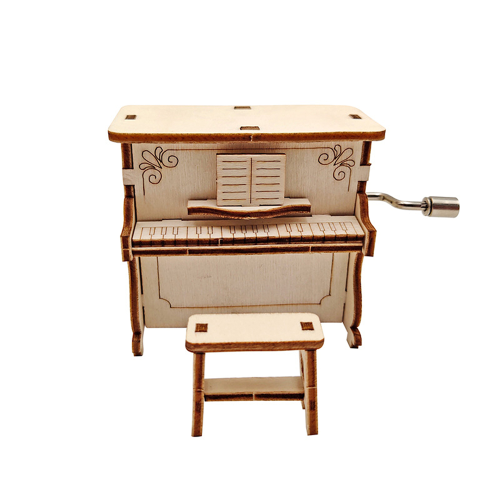 DIY Hand-assembled Music Box Creative Piano Hand-operated Music Box for Children - Photo: 4