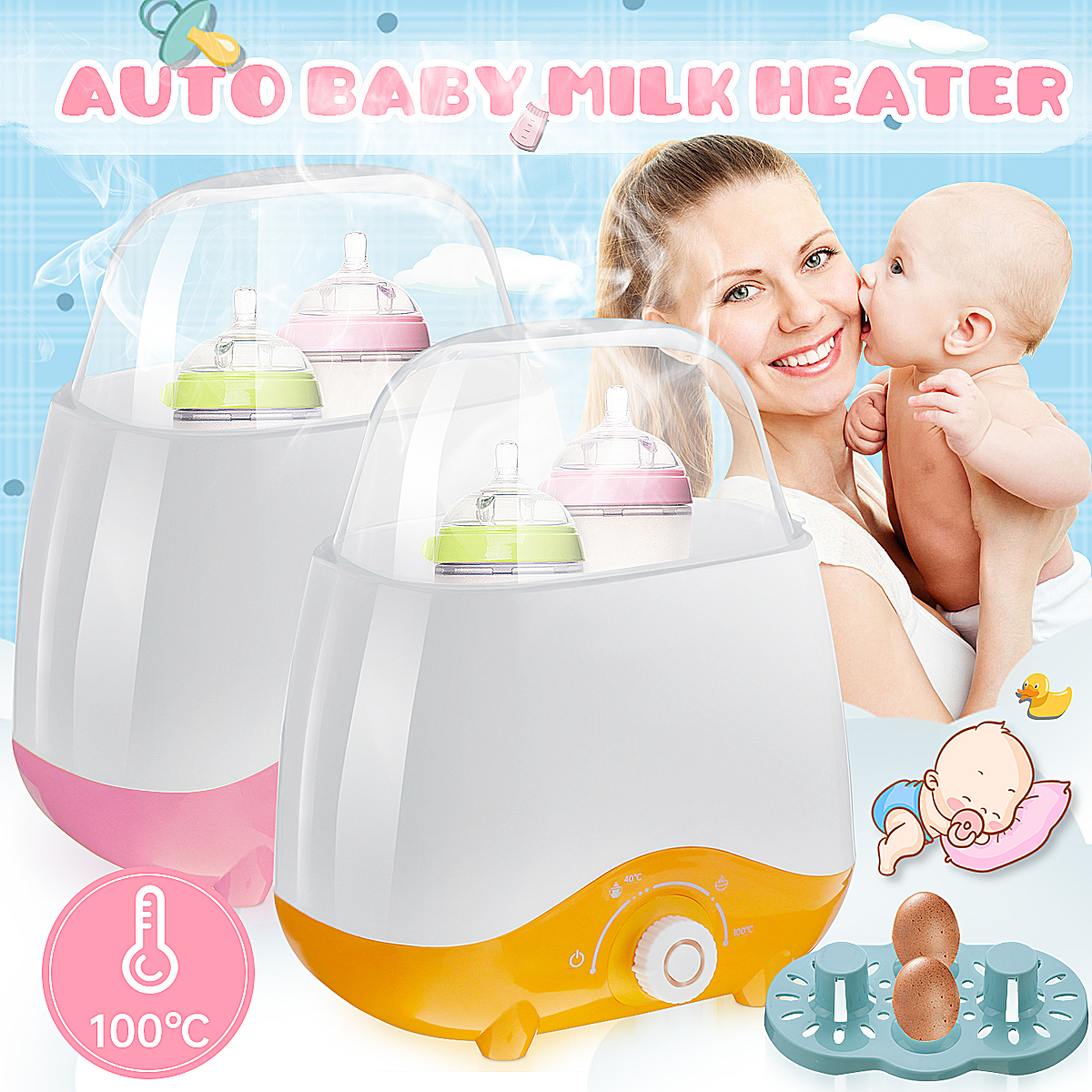Automatic Milk Heater 0℃~100℃ Milk Bottle Heating Machine Sterilizer Food Warmers 