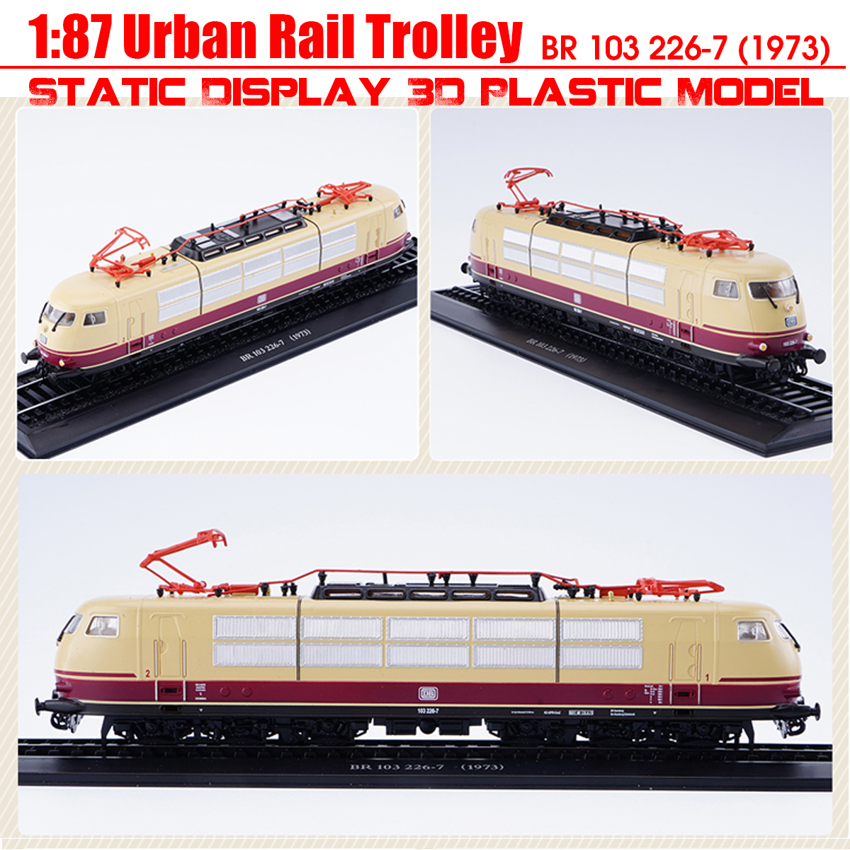 1:87 Urban Rail Trolley BR 103 226-7 (1973) Train 3D Plastic Static Display Diecast Model - Photo: 2