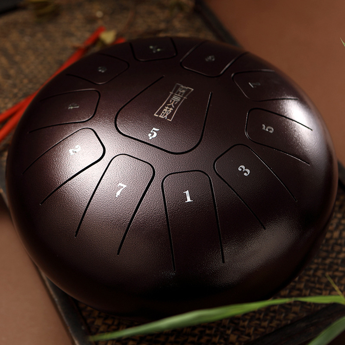 10 Inch 11 Notes D Tune Steel Tongue Percussion Drum Handpan Instrument with Drum Mallets and Bag - Photo: 4
