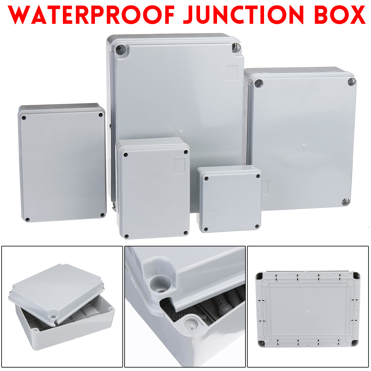 IP65 Weatherproof PVC Plastic Outdoor Industrial Adaptive Junction Box Case