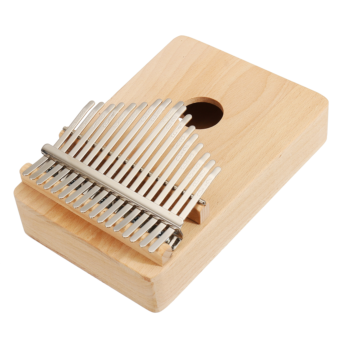 17 Keys DIY Painting Pine Wood Beechwood Kalimbas Thumb Piano Finger Percussion with Tuning Hammer