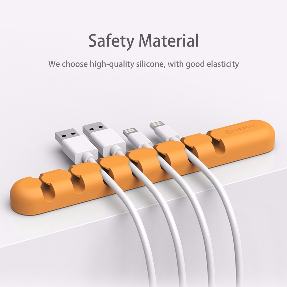 ORICO Multifunctional Silicone CBS Cable Winder Earphone Cable Organizer Wire Storage Charger Cable Holder Clips for Mouse Earphone USB Cable