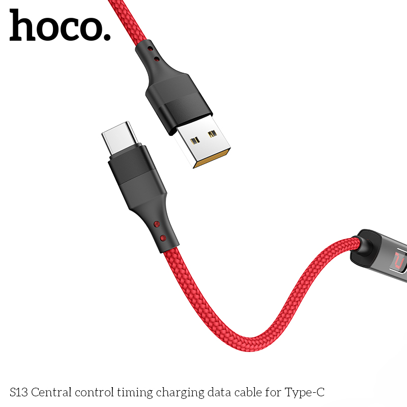 HOCO 3A Type C Micro USB LED Display Timing Control Fast Charging Data Cable For Huawei P30 Pro Mate 30 Mi9 9Pro S10+ Note 10
