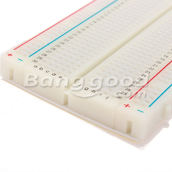 10pcs 8.5 x 5.5cm White 400 Holes Solderless Breadboard For Ardunio
