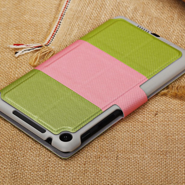 Contrast Color PU Leather Case With Card Holder For Google Nexus 7 2nd