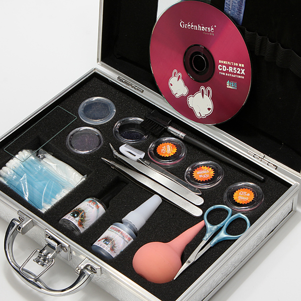 New Pro False Eyelashes Eye Lash Extension Set Kit Case