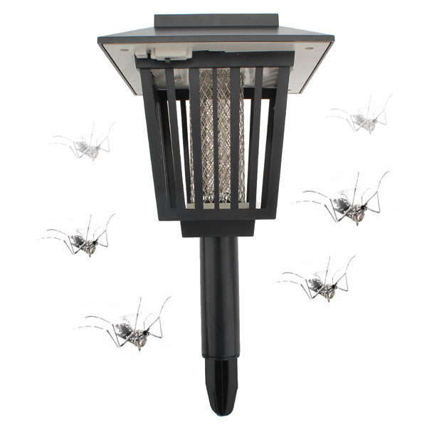 Solar Powered Mosquito Pest Zapper Lantern LED Lamp Light