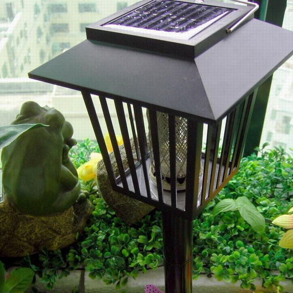 Solar Powered Mosquito Pest Zapper Lantern LED Lamp Light