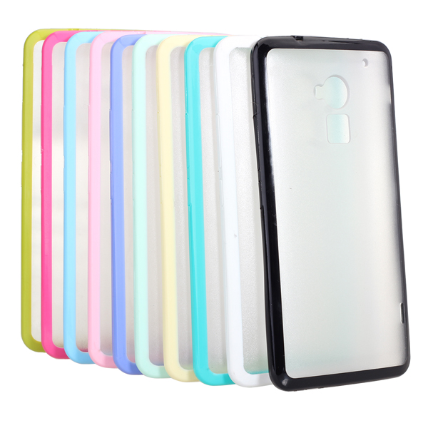 

Dual Color Frosted TPU PC Transparent Back Cover Case For HTC T6