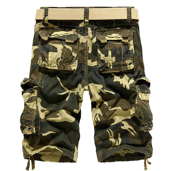 Men's Loose Fit Camo Multi-pocket Large Size Cargo Shorts - US$19.68 ...