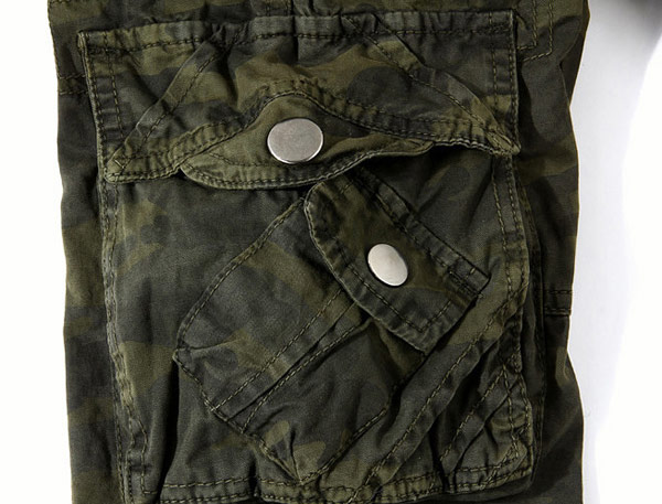 Men's Loose Fit Camo Multi Pockets Cargo Short Pants - US$21.84 sold out