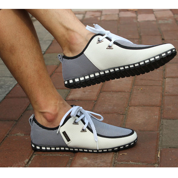 Mens Casual Lace Shoes Fashion Leather Breathable Sneakers - US$35.85