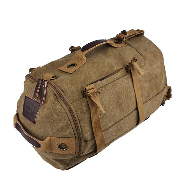 Dual-use Mens Canvas Bags Casual Khaki Backpacks Best Men's Hiking ...