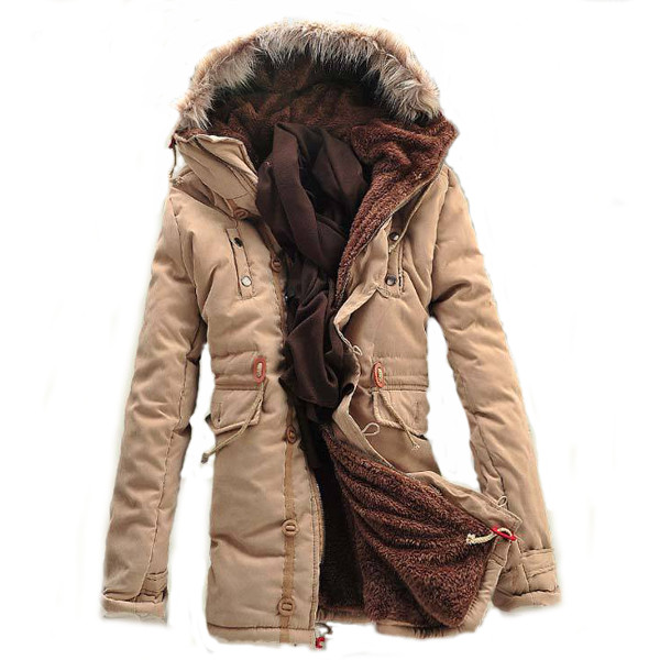 winter warm casual hooded coat thick padded cotton outwear jacket at ...