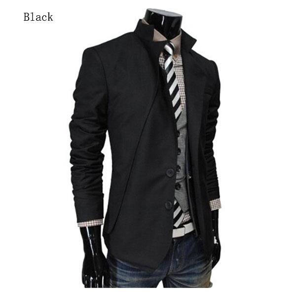 Fashion Men's Slim Fit Casual Button Suit Coat Jacket Business Blazers ...
