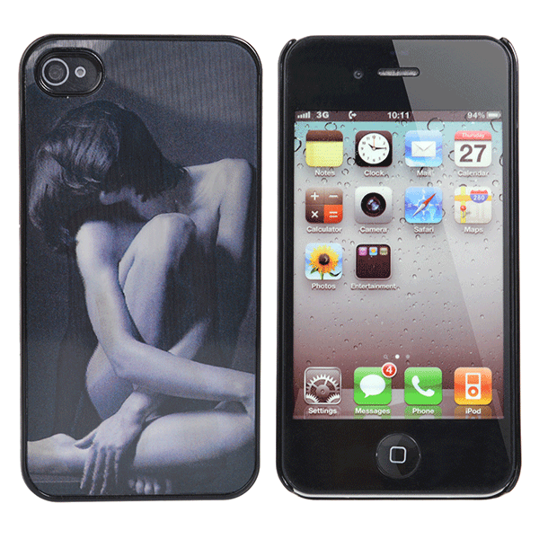 

3D Dynamic State Design Sexy Lady Case Cover For iPhone4 4S