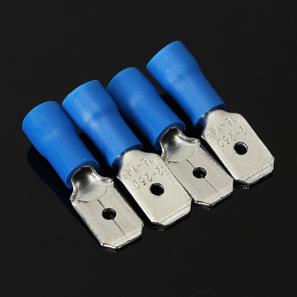 100pcs macho + fêmea azul semi pá isolados friso conectores