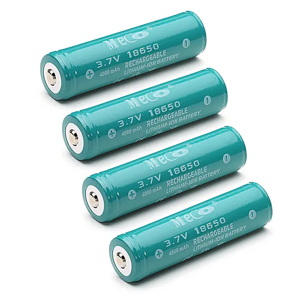 Vente 4PCS MECO 3.7v 4000mAh Batterie rechargeable 18650 Li-ion protégée -  Banggood Français Mobile