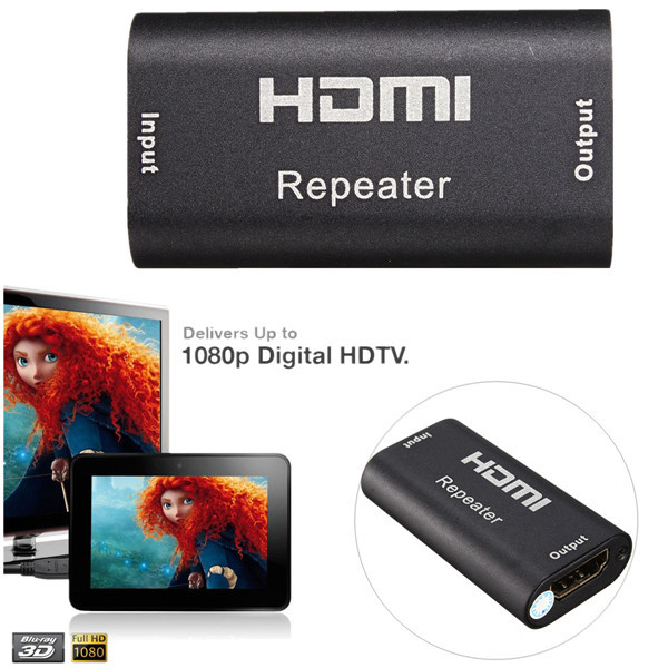 Mini 130FT Full HD 1080P 1.65Gbps HD Repeater Extender Amplifier Booster 3D