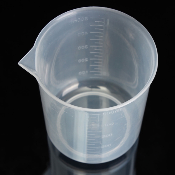 25mL To 250mL Graduated Clear Plastic Beaker Volumetric Container For Laboratory