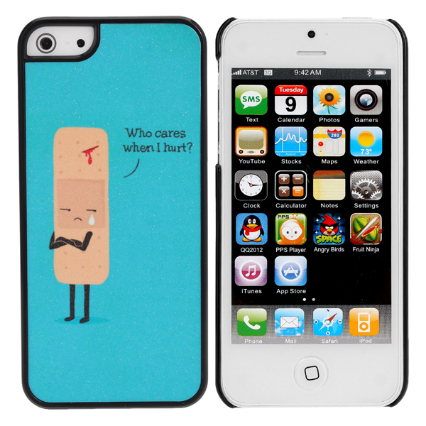 

Cute Sad Cartoon Wound Plastic Hard Cover Case Skin For iPhone 5