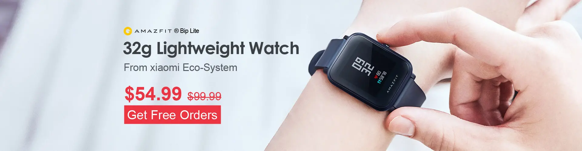 AMAZFIT Bip Lite Lightweight Days Standby Smartwatch Deal