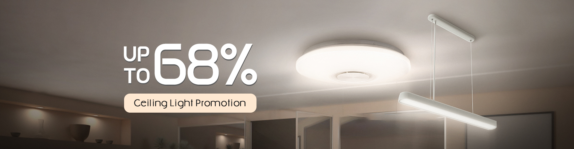 UP TO 68% OFF for Ceiling Light Promotion