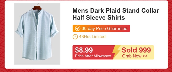 Mens-Dark-Plaid-Stand-Collar