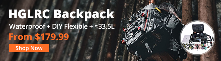 HGLRC Backpack Waterproof DIY FIexible 335L Fromy$179.99 LN 