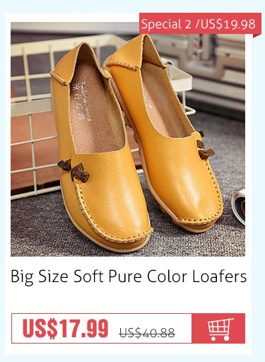 Big Size Soft Pure Color Loafers