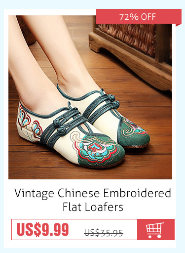 Vintage Chinese Embroidered Flat Loafers