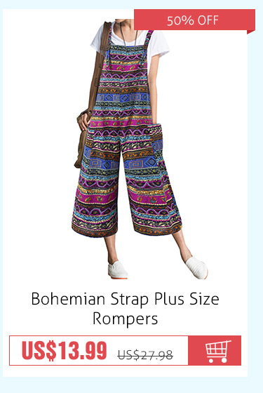 Bohemian Strap Plus Size Rompers