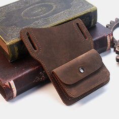 Men Handmade Genuine Leather Phone Bag EDC Bag 