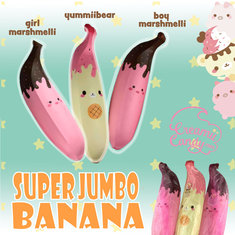 Puni Maru Giant Banana Squishy 35CM Slow Rising Toy