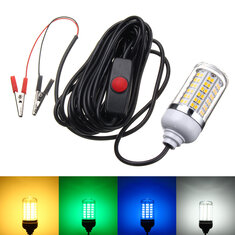 DC12V 7W Underwater LED Night Fish Squid Light Bulb with Switch